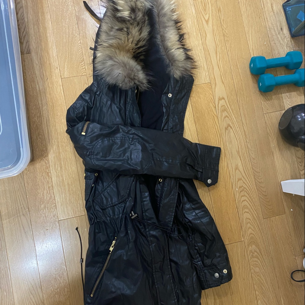 SAM. Jacket with fur hood size med great condition
